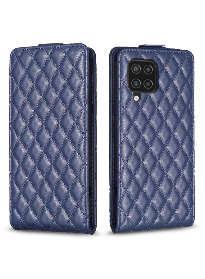 إيروريكس جراب لهاتف Samsung Galaxy A12 من الجلد بتصميم شبكي ماسي قابل للطي عموديًا - Image 1