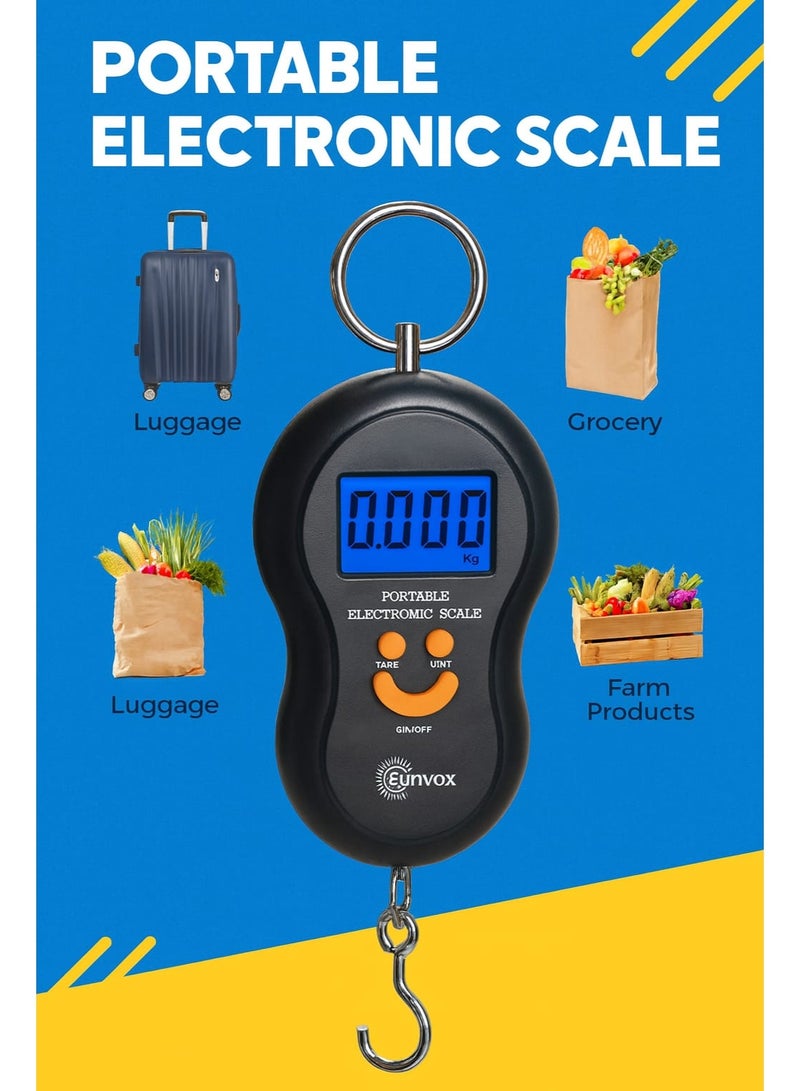 Sunvox 1 Pcs Sunvox Portable Luggage Scale Digital Hanging Scale for Suitcases and Travel Bags, Precise, Durable, and Easy to Use 50kg Electronic Digital Suitcase Travel Bag Hanging Weighing Scale ((1Pcs)) - Image 2