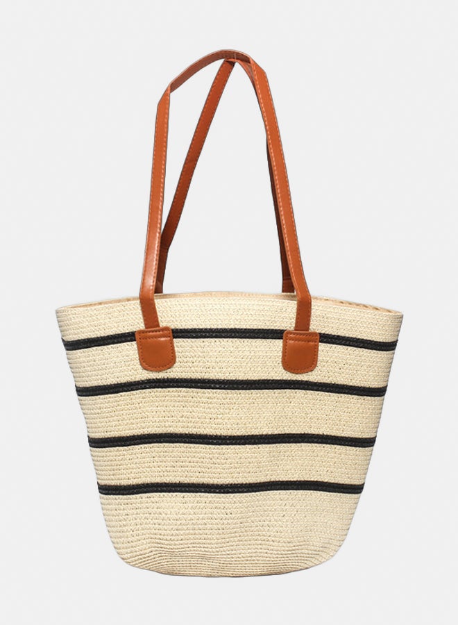 Glitter Women Beach\Summer Bag - Beige - Image 1