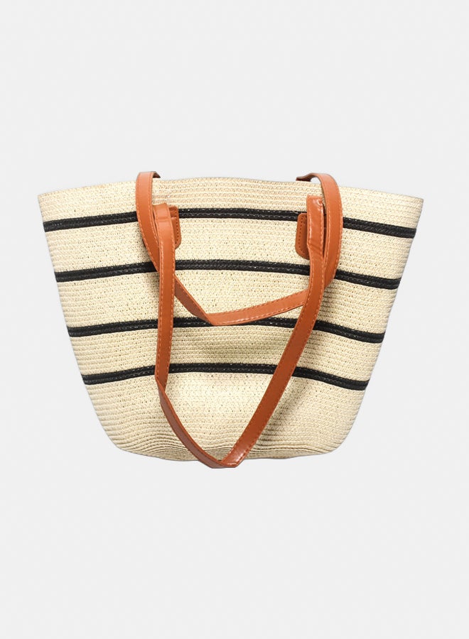 Glitter Women Beach\Summer Bag - Beige - Image 3