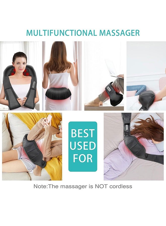 Upgraded Back And Neck Massager/Deep Tissue Shoulder Massage And Heating Function/Electric Massage Pillow-The Perfect Gift For Elders
