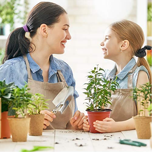 Delxo 4” Nursery Pots 100 Pcs Plastic Small Plant Pots with Drainage Holes, Flexible Seed Starter Pots for Seedlings, Cuttings & Transplanting, Reusable Flower Pots for Indoor Outdoor Plants, Red - Image 5