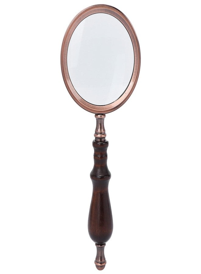 Zetiling 10X Magnification Handheld Magnifier with Ebony Wood Handle and Metal Frame, Large Reading Glass for Books, Small Fonts, Jewelry, Elderly Use, Collectible Gift, Optical Glass Design - Image 1