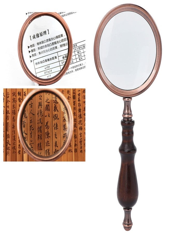 Zetiling 10X Magnification Handheld Magnifier with Ebony Wood Handle and Metal Frame, Large Reading Glass for Books, Small Fonts, Jewelry, Elderly Use, Collectible Gift, Optical Glass Design - Image 2