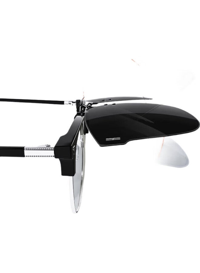 HLA (Hailanzhi Jia) Polarized Sunglasses Clip For Myopia, Unisex Driving Sunglasses Clip, Black - Image 2