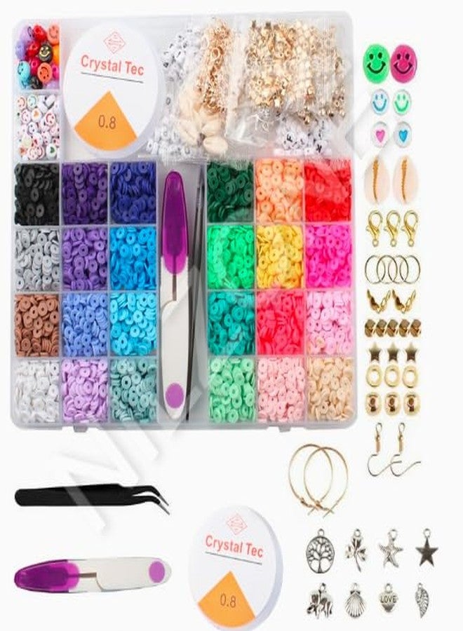 Nilzone Plastic Beads for Kids Crafts Children's Jewelry Making Kit DIY Bracelets Necklace Hairband and Beads for Kids Crafts - Birthday Gift (Design-01) - Image 1