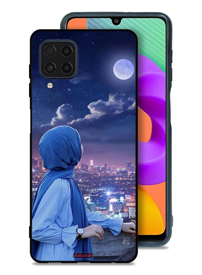 Tolwak Samsung Galaxy M32 4G Protective Case Cover Looking At Moon Hijab Girl - Image 1