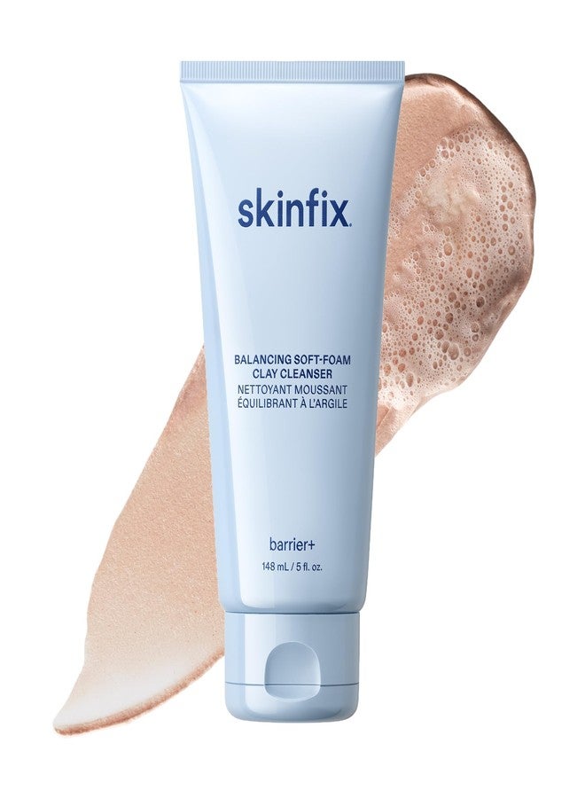 Skinfix Balancing Soft-Foam Clay Cleanser - Purifies, Unclogs + Minimizes Pores Like a Mask - For Oily/Combination & Acne-Prone Skin - Image 1