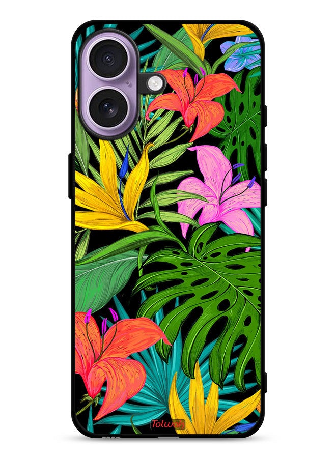 Tolwak Apple iPhone 17 Protective Case Cover Pattern Tropical Flowers Leaves - Image 1