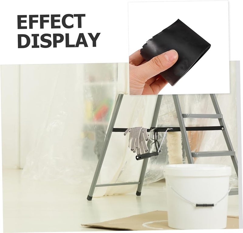 4 قطع أقدام سلم مطاطية أغطية مانعة للانزلاق مقاس 6.40 × 6.40 × 6.00 سم للثبات وحماية الأرضية - Image 4