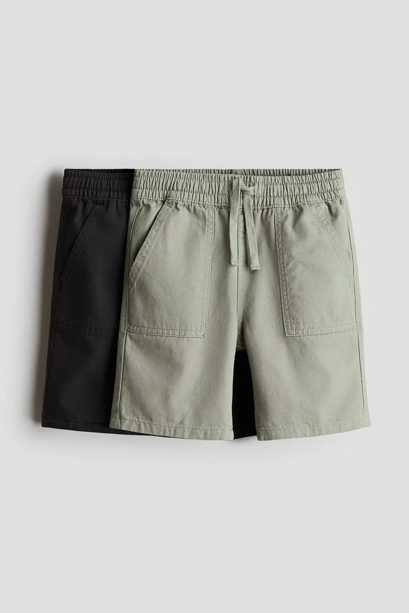 H&M 2-pack cotton twill shorts