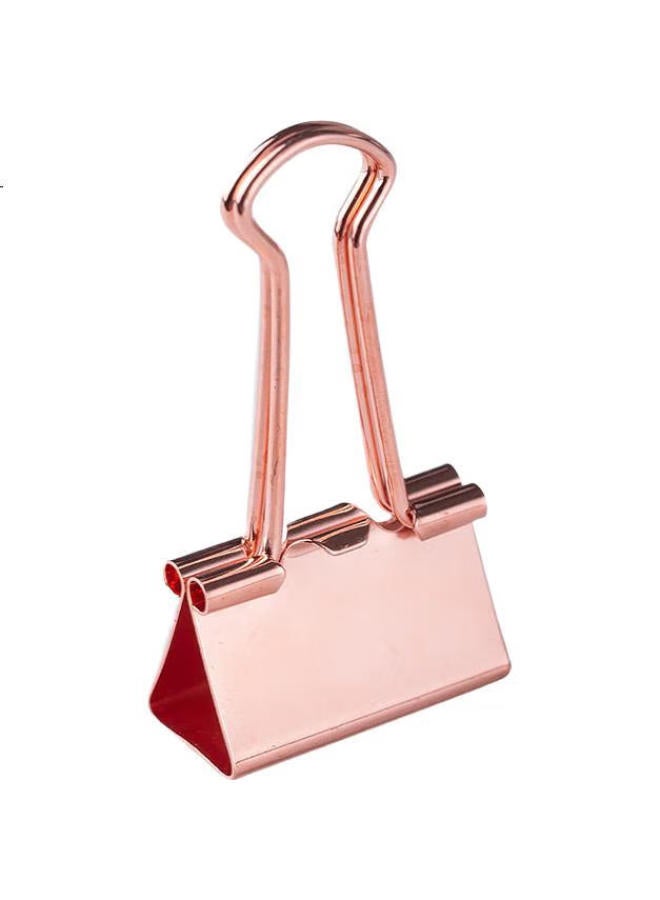 Deli Rose Gold Binder Clips/Barrettes/Clips, Office Stationery, Width 18Mm (25 Pieces/Pack), 78200 - Image 2
