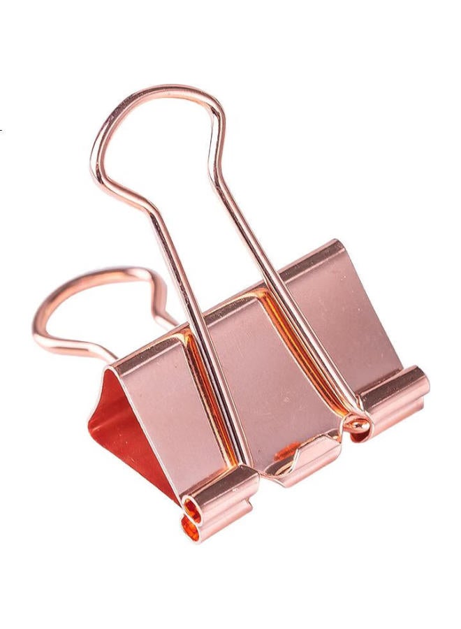 Deli Rose Gold Binder Clips/Barrettes/Clips, Office Stationery, Width 18Mm (25 Pieces/Pack), 78200 - Image 3