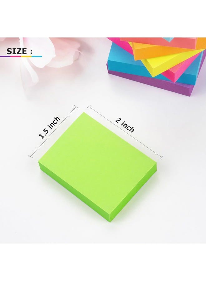 Winner Aura Sticky Notes 1.5x2 inch Bright Colors Self-Stick Pads 8 Pads/Pack 100 Sheets/Pad Total 800 Sheets - Image 2