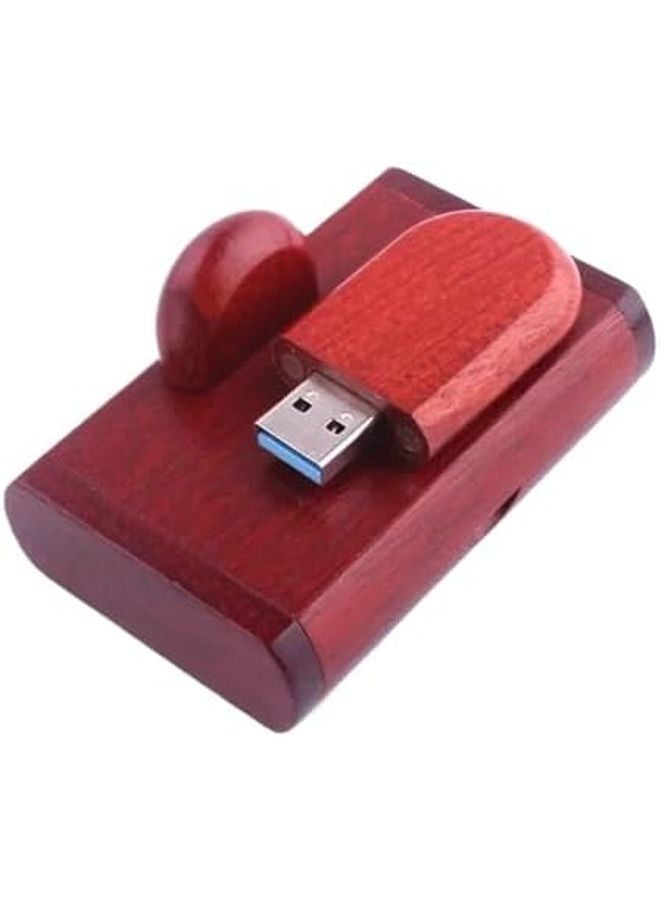 Red Wood USB 3 0 Flash Drive 8GB Pen Drive With Box Memory Stick Business Gift - Image 1