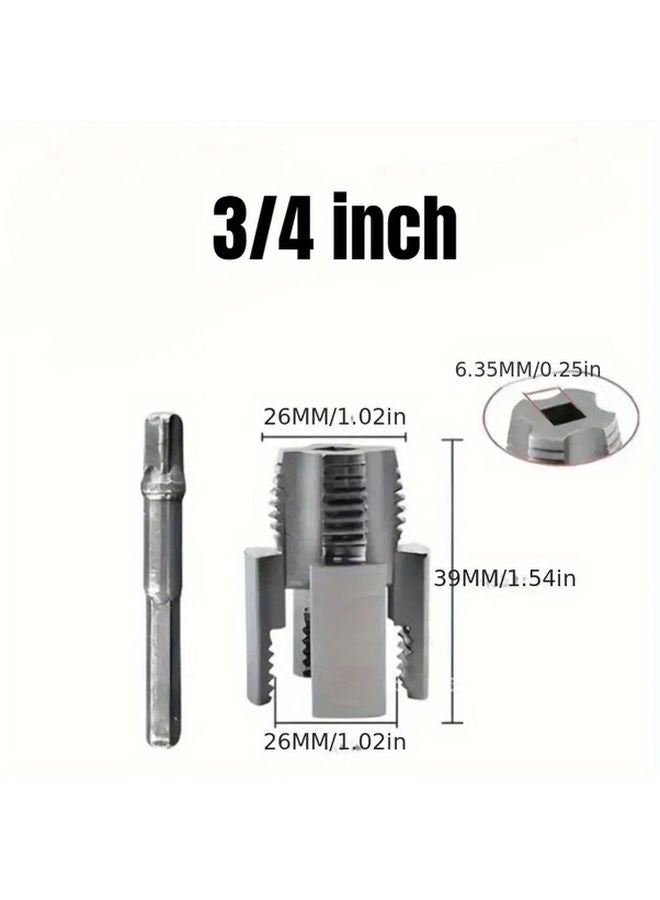 3 4 Inch Pipe Threader Set Internal External Thread Tool with Taps and Dies - Image 3