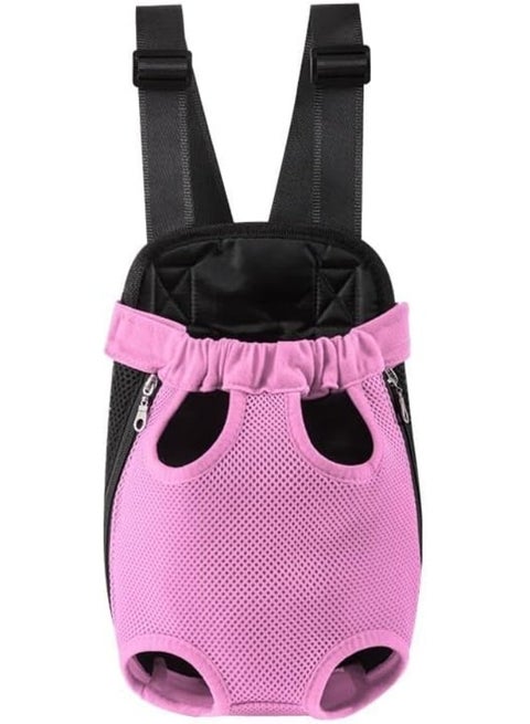 للقطط والجراء الصغيرة فقط مقاس صغير 28 سم طول فى 18 سم عرض حقيبة ظهر لحمل الحيوانات الأليفة، حامل أمامي للكلاب قابل للتعديل مع أرجل خارجية وحقيبة ظهر سهلة التركيب لحمل الكلاب للمشي لمسافات طويلة والتخييم والسفر في الهواء الطلق للكلاب الصغيرة والقطط والجراء