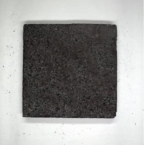 Kamelar.Lava Volcanic stone cooking tiles, flat surface without grooves, 8" x 8", lava cooking stone pizza, meat, seafood and vegetables.Outdoor steak barbecue.Camping barbecue net, baking pan, grill - Image 2