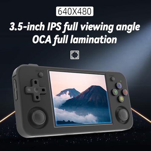 Voacle RG35XX H Retro Handheld Game Console with Linux System, RG35XXH 3.5 Inch IPS Screen Built-in 64G TF Card 5528 Games Support TV Output 5G WiFi Bluetooth 4.2(Black) - Image 3