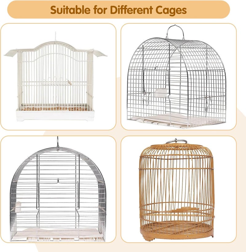 LYMOI Bird Cage Cover, Birdcage Nylon Mesh Net Cover, Bird Cage Seed Catcher, Universal Birdcage Cover, Birdcage Nylon Mesh Net Cover Skirt Guard for Parakeet Macaw African Round Square Cage. (Black) - Image 5