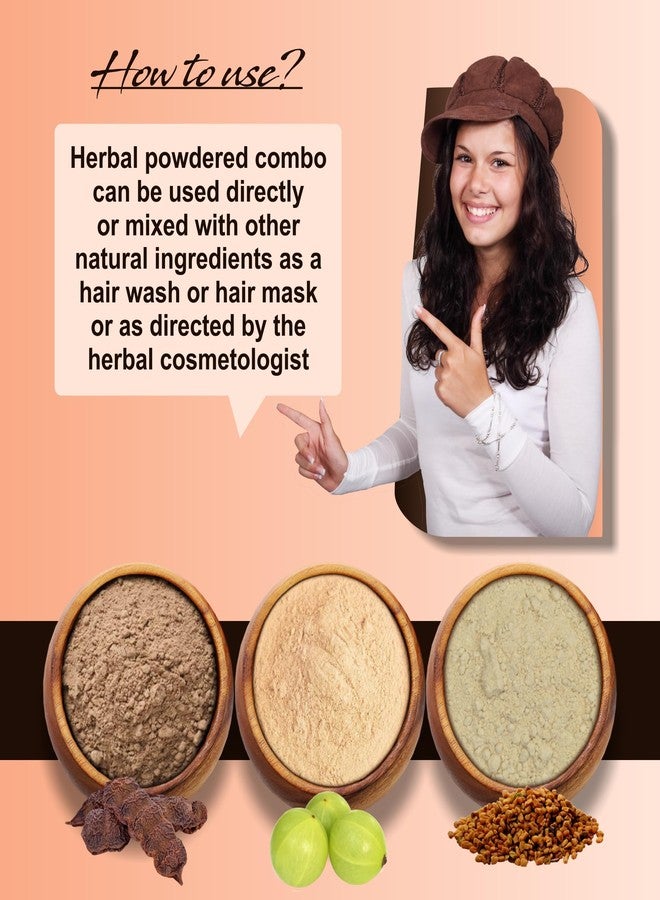 IYUSH Herbal Ayurveda Amla Powder with Methi Powder and Shikakai Powder for Hair Growth - 750gm | Hair Mask for Dry and Frizzy Hair | Hair Volume Powder | Hair Pack | Hair Powder | 250gm each - Image 4