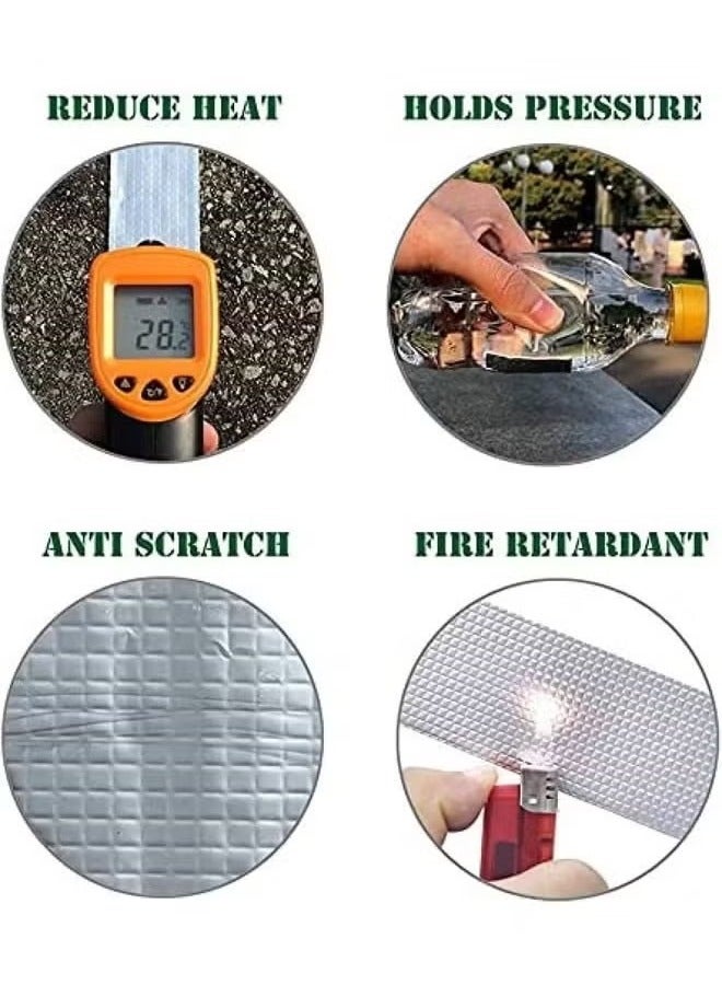 1 قطعة شريط مقاوم للماء، شريط من رقائق الألومنيوم، شريط لاصق مقاوم للماء لإصلاح التسرب، شريط مطاطي من البوتيل المانع للتسرب، مناسب للأنابيب وأسقف التسرب - Image 3