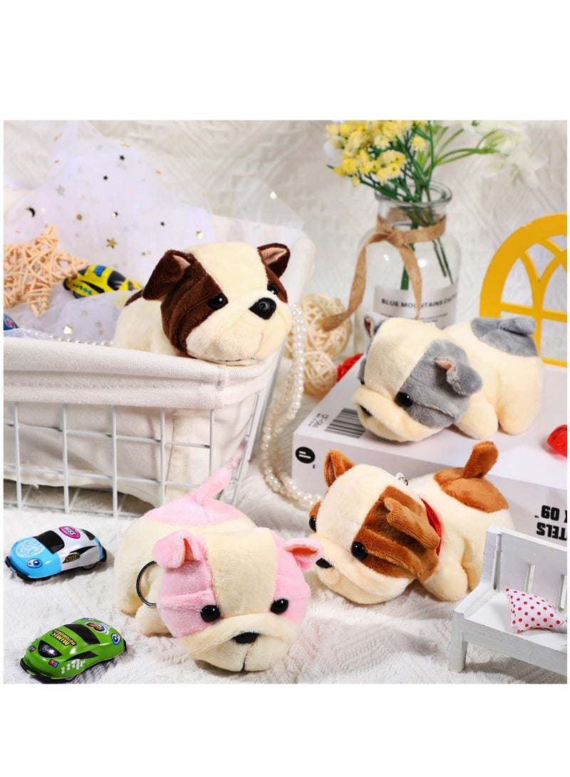 SYOSI Stuffed Animal Toy, 12 Pcs 4 Inch Mini Cute Plush Ornaments, Stuffed Doll, Keychain Handbag Pendant for Birthday Party Favors DIY Home Decor (Dog Style)  - Image 2