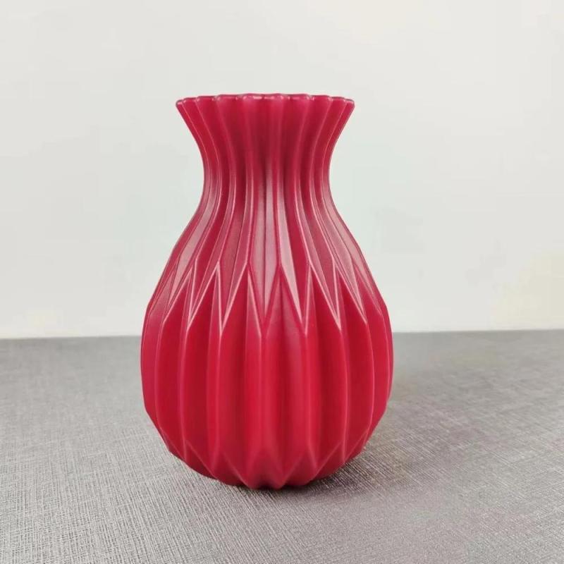 Scandinavian Vase 8x11x17cm Green Unbreakable PP Material - Elegant Minimalist Design Hydroponic Decor for Home Office Table Centerpiece - Image 5