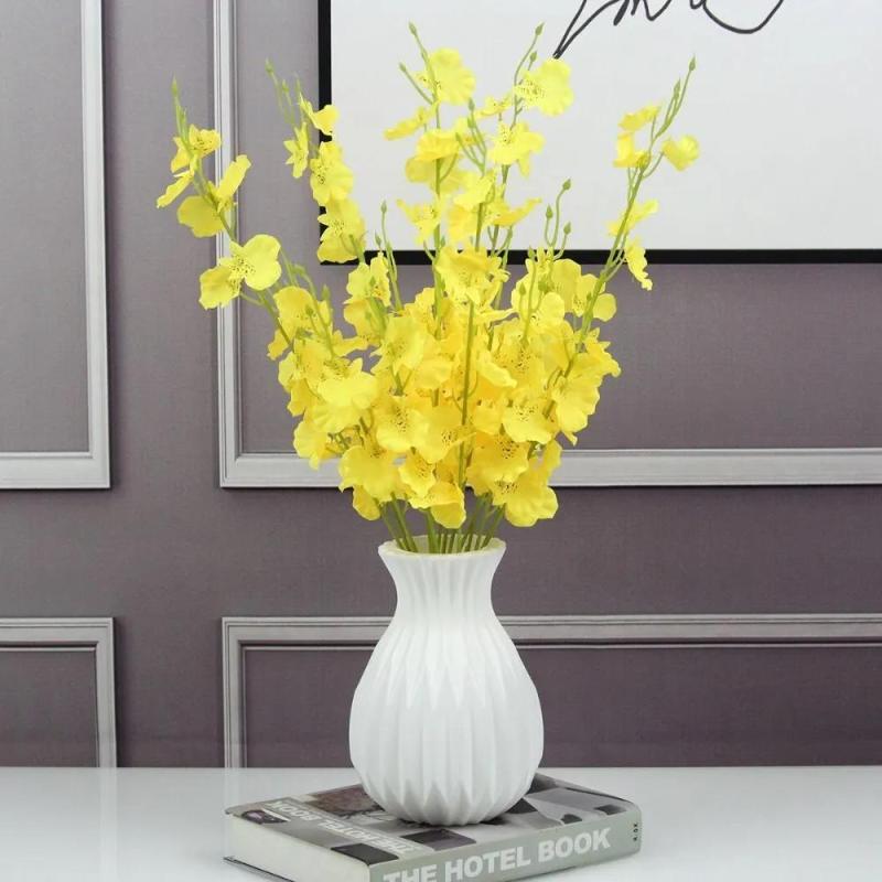 Scandinavian Vase 8x11x17cm Green Unbreakable PP Material - Elegant Minimalist Design Hydroponic Decor for Home Office Table Centerpiece - Image 2