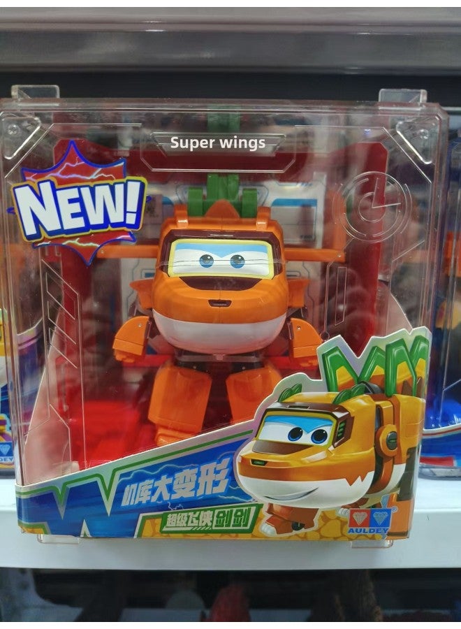 تم تجهيز Audi Super Flying Man Hangar بألعاب الأطفال الكبيرة الحجم Le Xiao Eddie Da Zhuang Kuwei - اللون: Super Wings Sword - Image 1