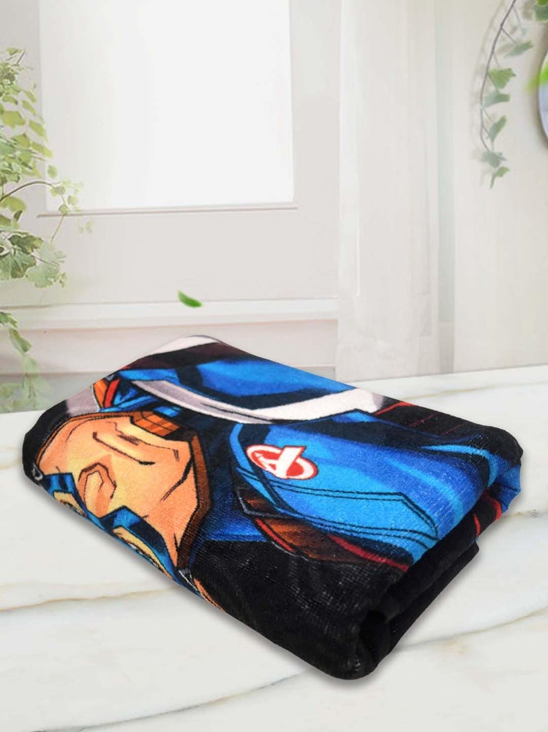 Athom Living Captain America Kids Cotton Bath Towel,Superhero Themed Soft & Absorbent Towel for Boys & Girls, 60x120cm, 350GSM - Image 4