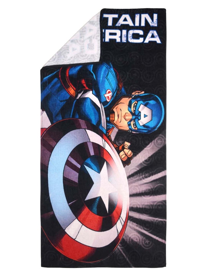 Athom Living Captain America Kids Cotton Bath Towel,Superhero Themed Soft & Absorbent Towel for Boys & Girls, 60x120cm, 350GSM - Image 5