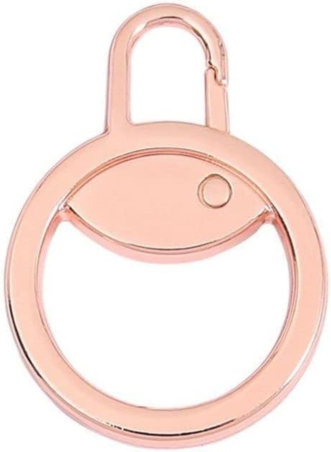 Jowxsx 1Pc Zipper Pull Replacement, Detachable Metal Zipper Puller Zip Slider Extender Handle Mend Fixer for Suitcase Luggage Backpack Jacket (Rose Gold) - Image 1