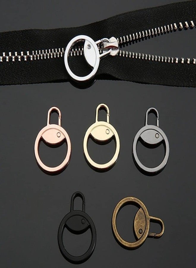 Jowxsx 1Pc Zipper Pull Replacement, Detachable Metal Zipper Puller Zip Slider Extender Handle Mend Fixer for Suitcase Luggage Backpack Jacket (Rose Gold) - Image 3