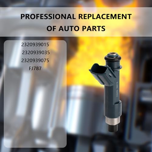 NECATUO Set of 6 Fuel Injectors Compatible with Toyota Tacoma Tundra 4Runner FJ Cruiser 40L Replaces 2320939015 FJ787 - Image 3