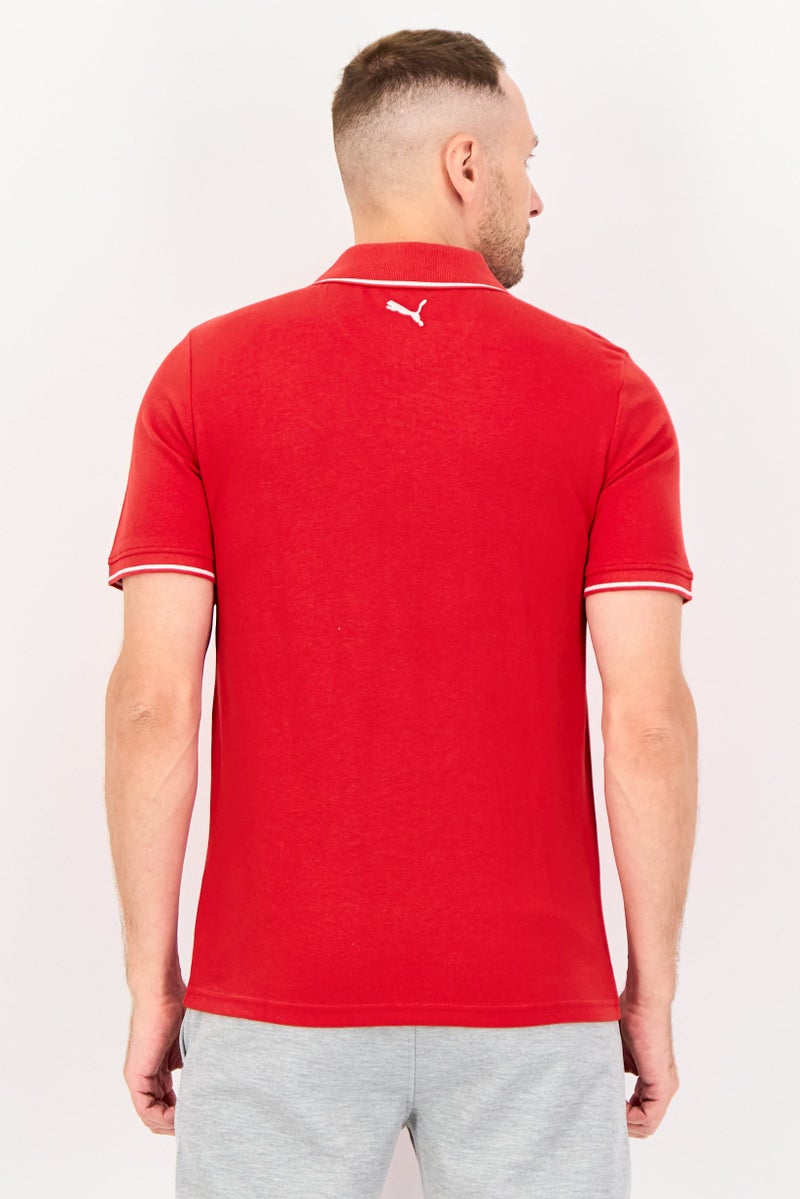 PUMA Men Sportswear Fit Short Sleeves Outdoor Polo Shirt, Red - Image 2