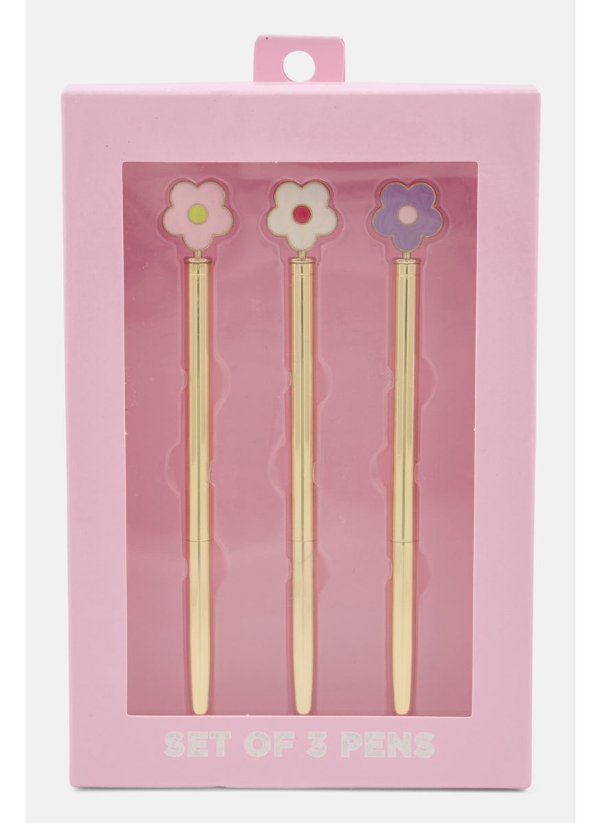 VOTUM - 3Pcs Floral Pen Set, Gold Combo - Image 1