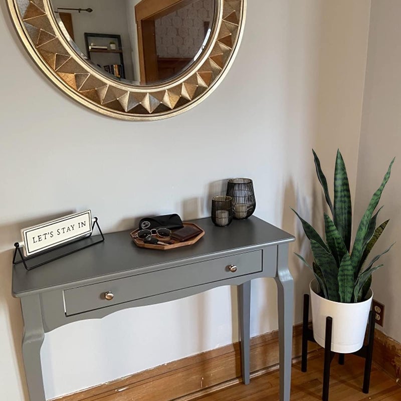 Beebel Artificial Plants Sansevieria Snake Plant with Black Plastic Planter Greenery Perfect Faux Agave Fake Plants in Pot for Home Office Indoor and Outdoo Dcor 22 Green - Image 5