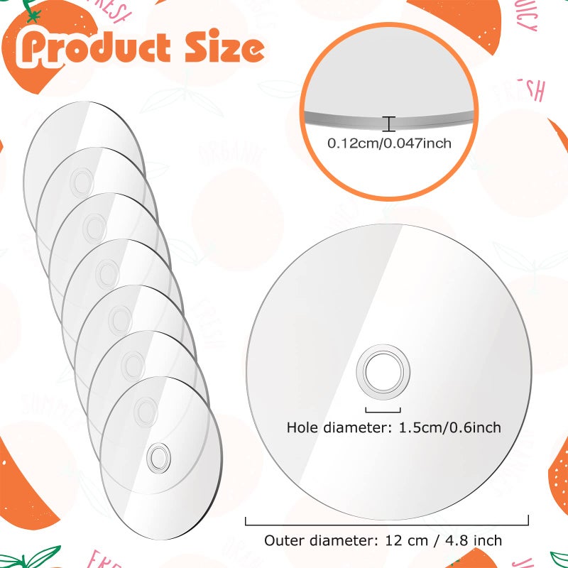 Flutesan 30 Pieces Blank Cds Clear Aesthetic Clear CD for Painting Wall Decor Transparent Round Circle Disc for DIY Crafts Ornament Living Room Bedroom Decoration Party Supplies - Image 2