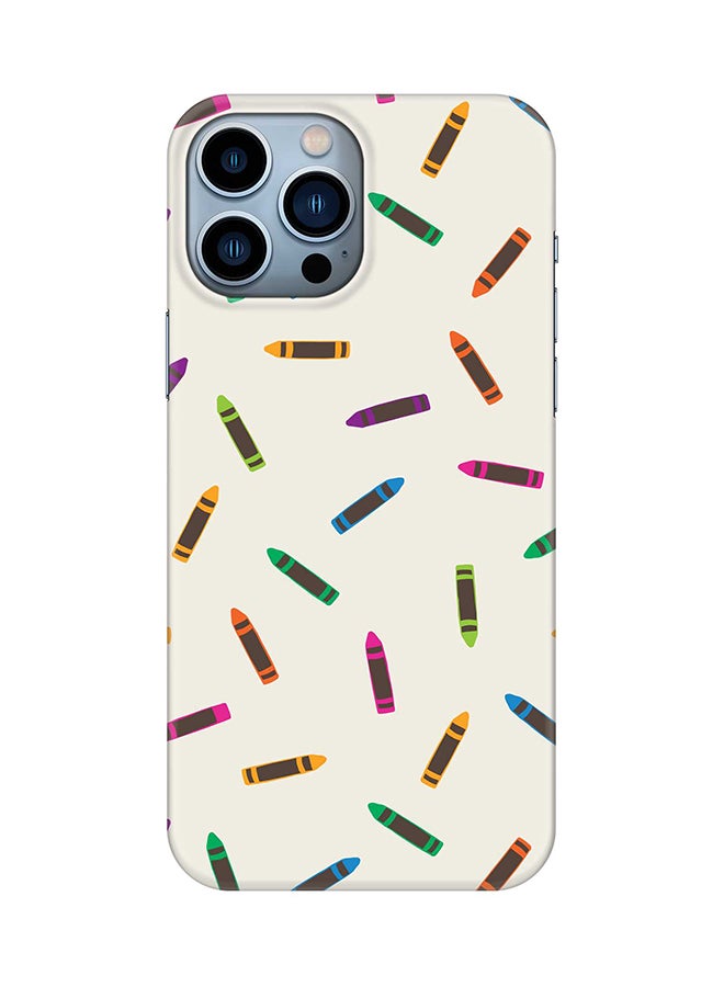Stylizedd Case for Apple iPhone 14 Pro Max Slim Snap Classic Series Mobile Cover Hard PC Shield Matte Finish Print - Crayon Pary 