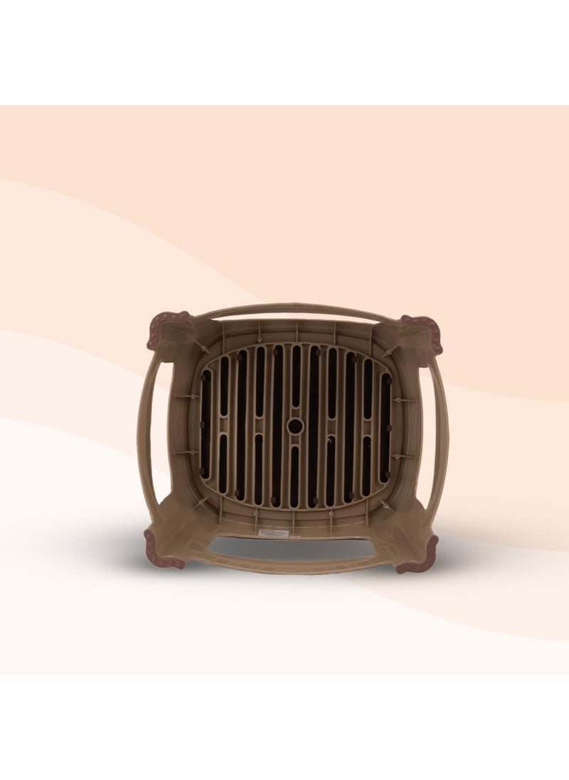 NAYASA Nayasa Net Patla| Durable Stool for Home | Light Weight Stool | Multipurpose Stool | Stool for Kitchen and Bathroom | Beige (505)  - Image 3