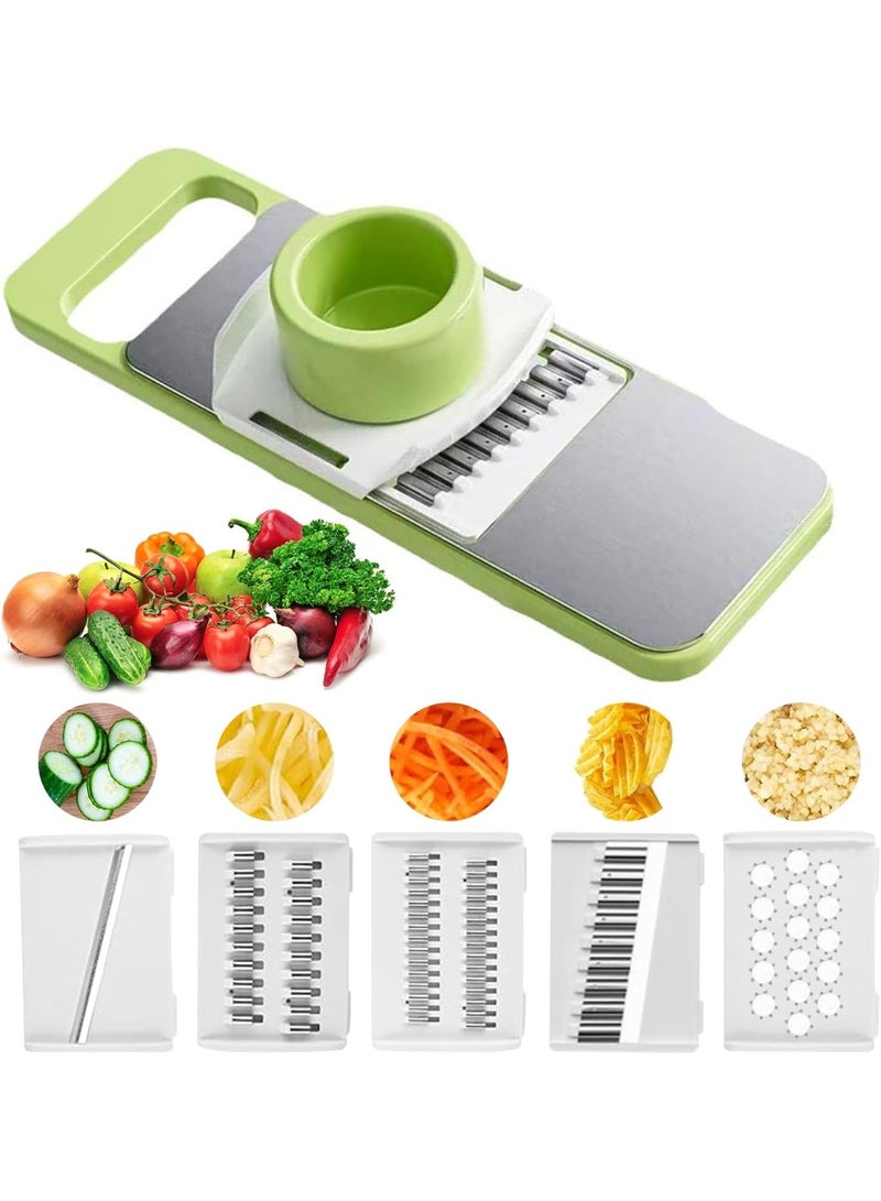 Vegetable Slicer, Multi-function Vegetable Slicer - Multifunctional Fruit and Vegetable Slicer | Vegetable Slicer 5 in 1 Vegetable Slicer, Cheese Chopper, Vegetable Chopper - Image 1