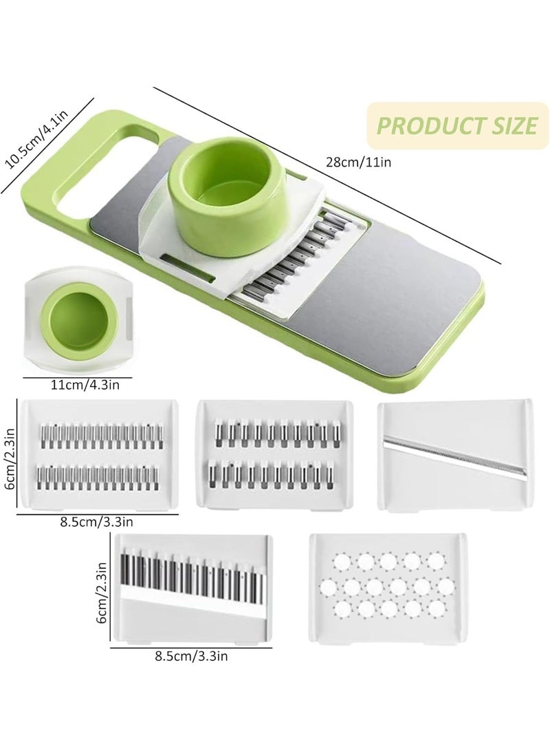 Vegetable Slicer, Multi-function Vegetable Slicer - Multifunctional Fruit and Vegetable Slicer | Vegetable Slicer 5 in 1 Vegetable Slicer, Cheese Chopper, Vegetable Chopper - Image 2