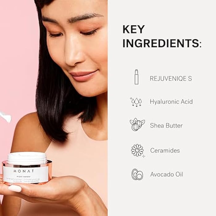 Monat Night Haven Crème – Intensive Hydrating Moisturizer for Face – Nighttime Repair Cream for Plump & Youthful Skin – Anti Aging Night Cream – Natural Night Cream with Shea Butter & Avocado Oil - Image 5