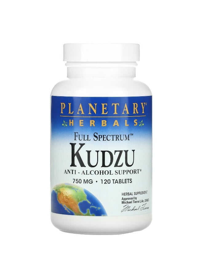 PLANETARY HERBALS Planetary Herbals, Full Spectrum™ Kudzu, 1,500 mg, 120 Tablets (750 mg per Tablet)  - Image 1