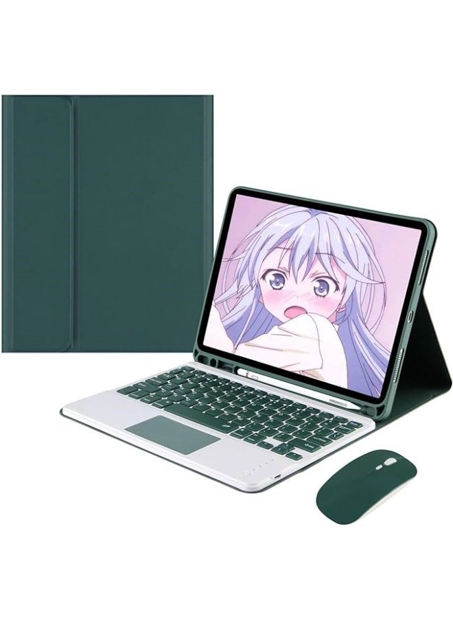 General - Keyboard Case Compatible with iPad Pro 11 inch with Pen Holder, Keyboard with Touchpad + Mouse,PU Stand Cover for Tablet - Image 1