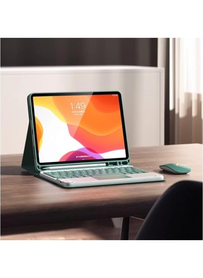 General - Keyboard Case Compatible with iPad Pro 11 inch with Pen Holder, Keyboard with Touchpad + Mouse,PU Stand Cover for Tablet - Image 1