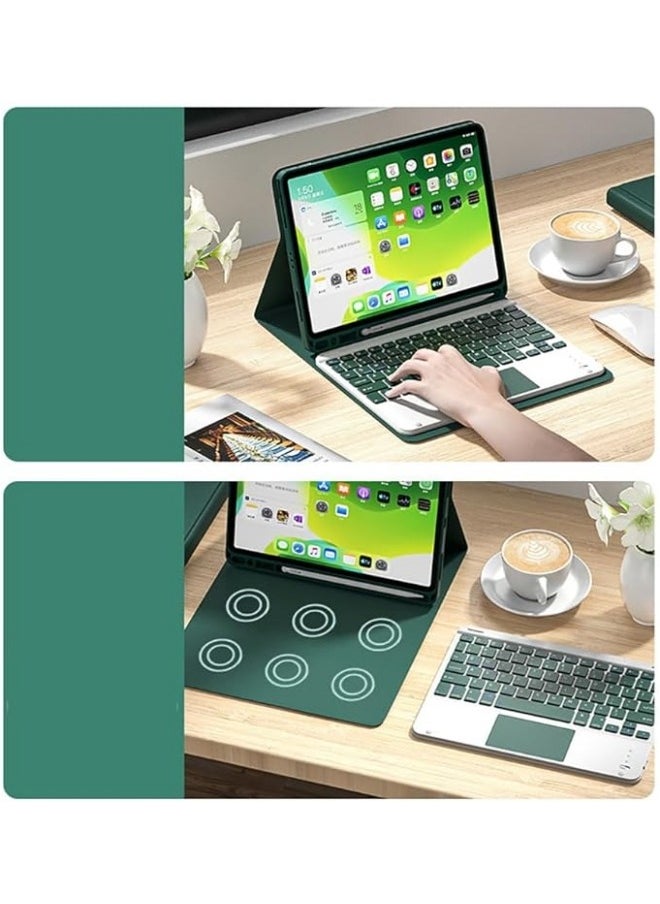 General - Keyboard Case Compatible with iPad Pro 11 inch with Pen Holder, Keyboard with Touchpad + Mouse,PU Stand Cover for Tablet - Image 1