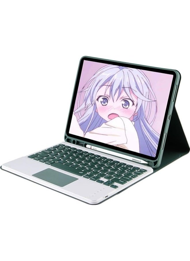 General - Keyboard Case Compatible with iPad Pro 11 inch with Pen Holder, Keyboard with Touchpad + Mouse,PU Stand Cover for Tablet - Image 1