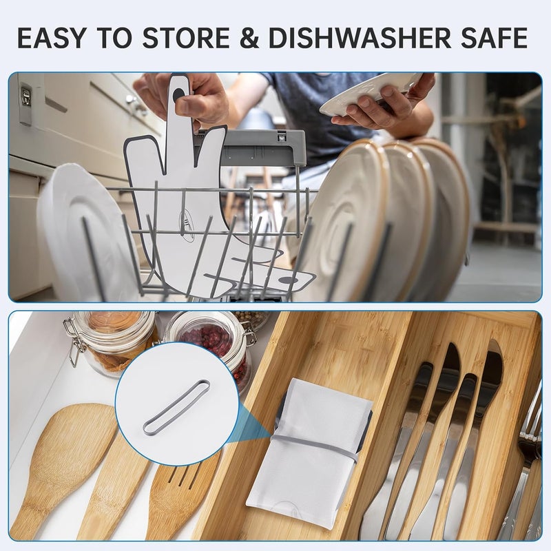 NiHome 4-Pack Silicone Bread Loaf Pan Liners, Reusable and Nonstick Silicone Bread Sling, Fit for 9x5, 9.5x5, and 10x5 Inch Loaf Pans, Dishwasher Safe, Easy to Clean (White) - Image 5